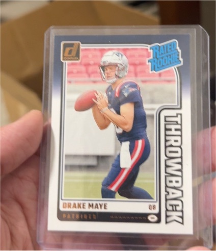2024 Panini Donruss Rated Rookies Throwbacks #49 Drake Maye — front