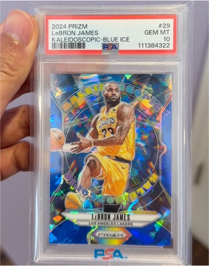 2024 Panini Prizm #29 LeBron James Kaleidoscopic Blue Ice — front