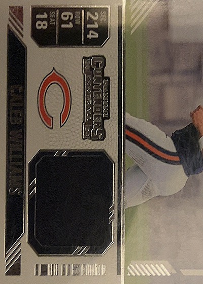 2024 Panini Contenders #RTS-CWS Caleb Williams Rookie Ticket Patch — front