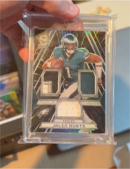 2024 Panini Spectra Triple Threats Jalen Hurts — front