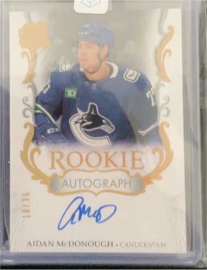2023-24 Upper Deck The Cup #16 Aidan McDonough Rookie Autograph — front