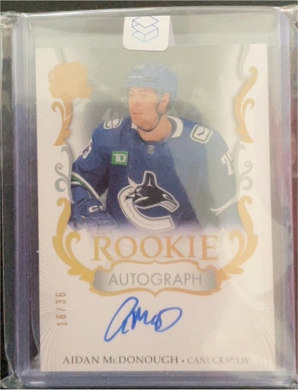 2023-24 Upper Deck The Cup #16/36 Aidan McDonough Rookie Autograph — front