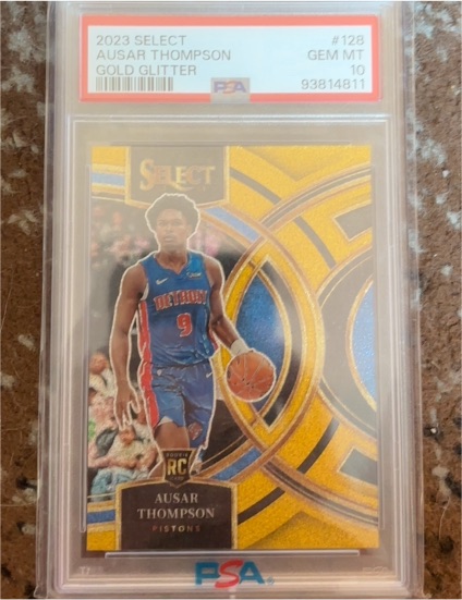 2023 Panini Select #128 Ausar Thompson Gold Glitter — front