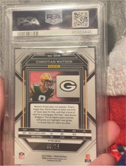 2022 Panini Prizm #314 Christian Watson — front