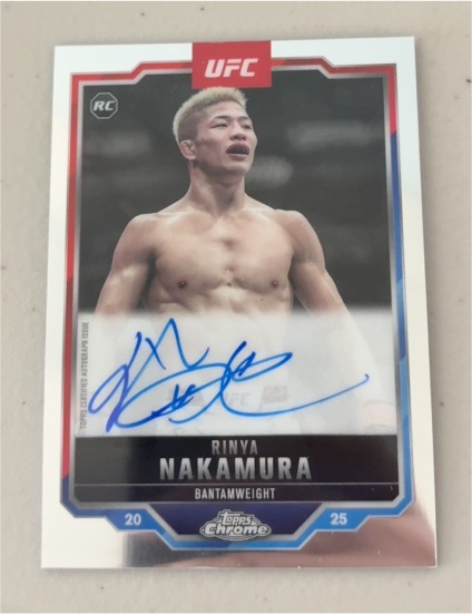 2025 Topps Chrome UFC #CRA-RN Rinya Nakamura Rookie Autographs — front