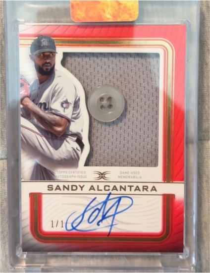 2023 Topps Definitive Collection Sandy Alcantara #1/1 — front