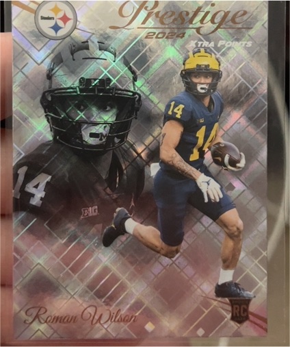 2024 Panini Prestige #366 Roman Wilson Diamond Xtra Points — front