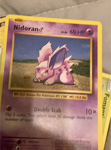 1999 Pokémon Base Set #55 Nidoran♂ — front