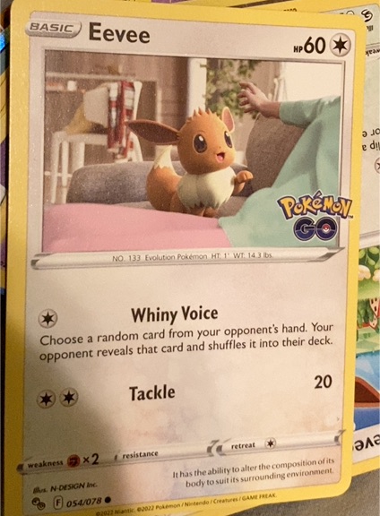 2022 Pokémon GO #54 Eevee — front