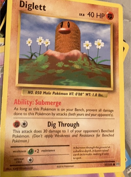 2016 Pokémon XY Evolutions #55 Diglett — front