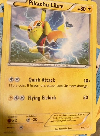 2016 Pokémon XY Trainer Kit #14 Pikachu Libre — front