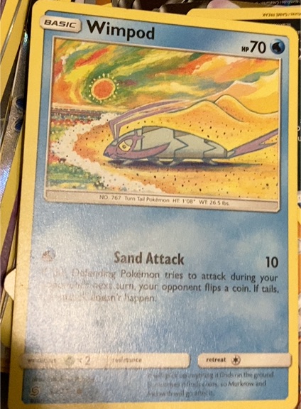 2019 Pokémon Sun & Moon Unified Minds #50 Wimpod — front