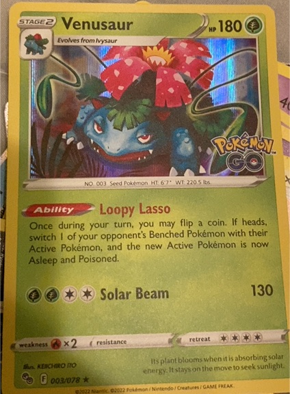 2022 Pokémon TCG Pokémon GO #003 Venusaur — front
