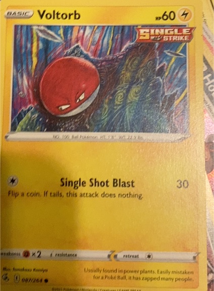 2021 Pokémon TCG Fusion Strike #87 Voltorb — front