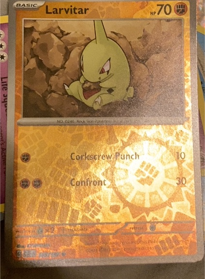 2023 Pokémon SV03: Obsidian Flames #105 Larvitar — front
