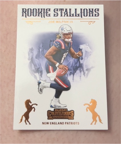 2024 Panini Contenders #12 Joe Milton III Rookie Stallions — front