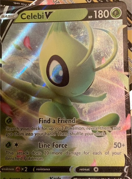 2020 Sword & Shield #001 Celebi V — front