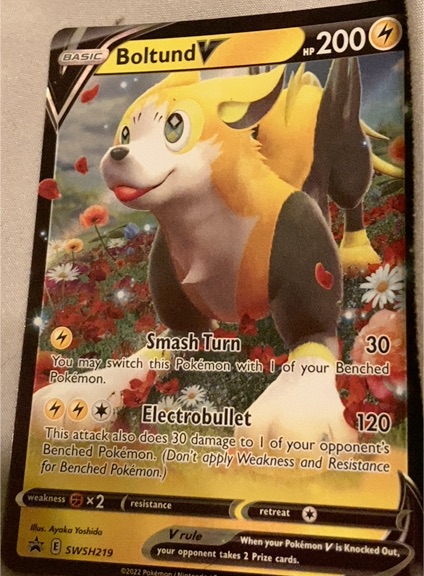 2022 Pokémon SWSH Black Star Promo #SWSH219 Boltund V — front