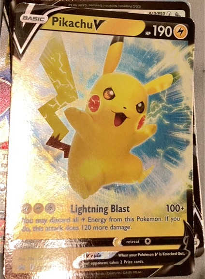2022 Pokémon Sword & Shield Black Star Promo #SWSH198 Pikachu V — front