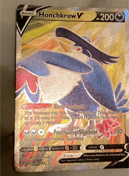 2021 Pokémon TCG Brilliant Stars #161 Honchkrow V — front