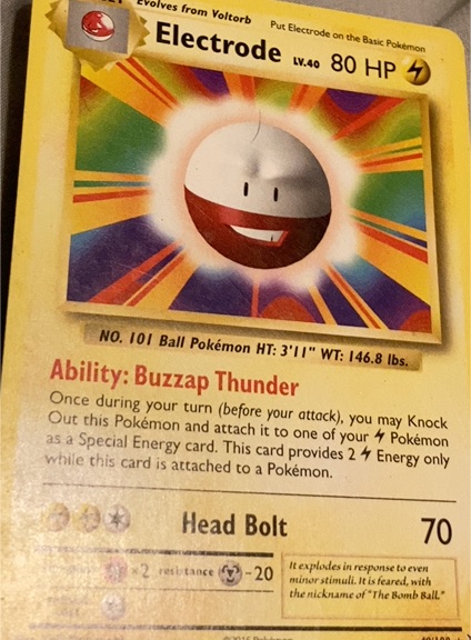 2016 Pokémon Evolutions #40 Electrode — front