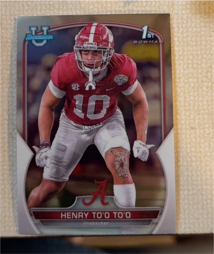 2022 Bowman University Chrome #88 Henry To'o To'o — front