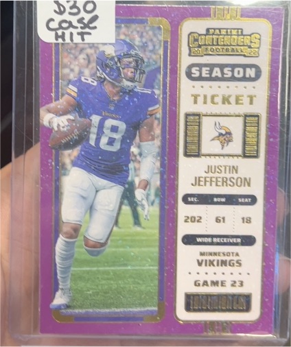 2022 Panini Contenders Season Ticket #55 Justin Jefferson — front
