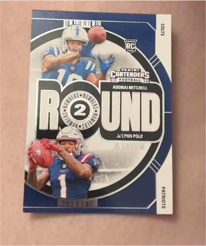 2024 Panini Contenders Round Numbers #10 Adonai Mitchell / Ja'Lynn Polk — front