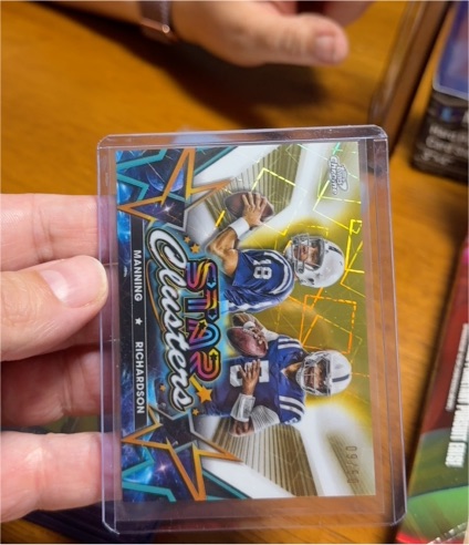 2024 Topps Cosmic Chrome #SCL-9 Peyton Manning / Anthony Richardson Star Clusters — front