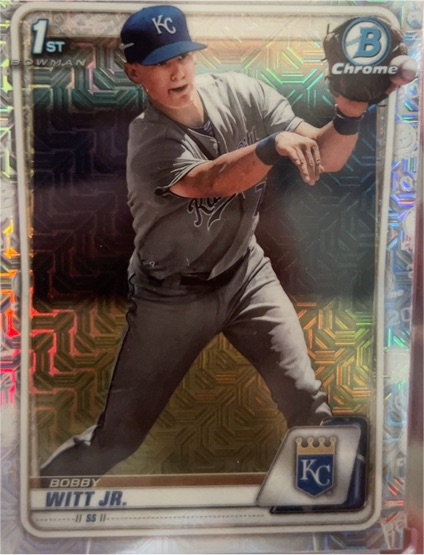 2020 Bowman Chrome #BCP-25 Bobby Witt Jr. — front