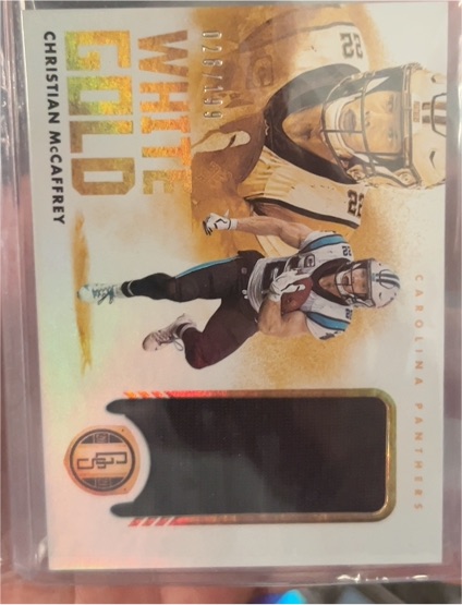 2021 Panini Gold Standard White Gold #WG-CM Christian McCaffrey — front