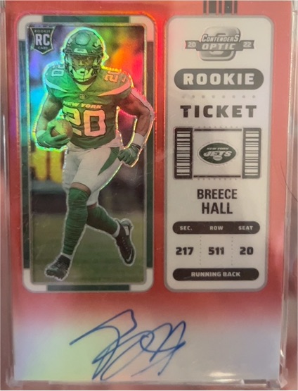 2022 Panini Contenders Optic Rookie Ticket Breece Hall — front