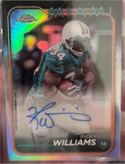 2024 Topps Chrome Autographs #BA-RWI Ricky Williams — front