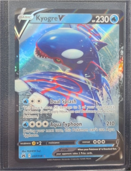 2023 Pokémon TCG Crown Zenith #037 Kyogre V — front