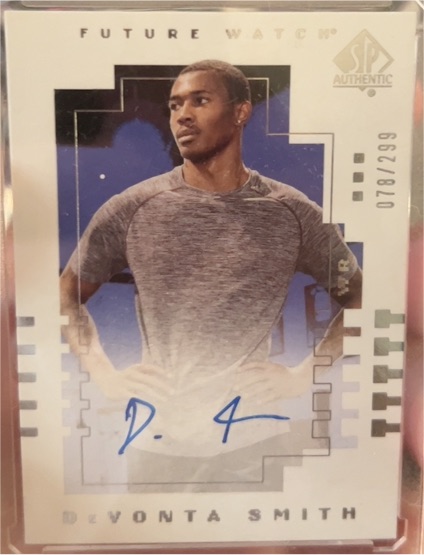 2021 UD Goodwin Champions SP Authentic 2000 Future Watch #2000 DeVonta Smith — front
