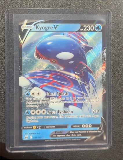 2023 Pokémon TCG Crown Zenith #037 Kyogre V — front