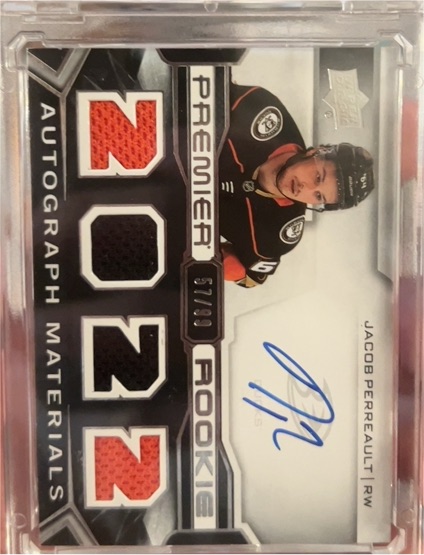 2022-23 Upper Deck Premier Rookie Patch Auto #PRA-JP Jacob Perreault — front