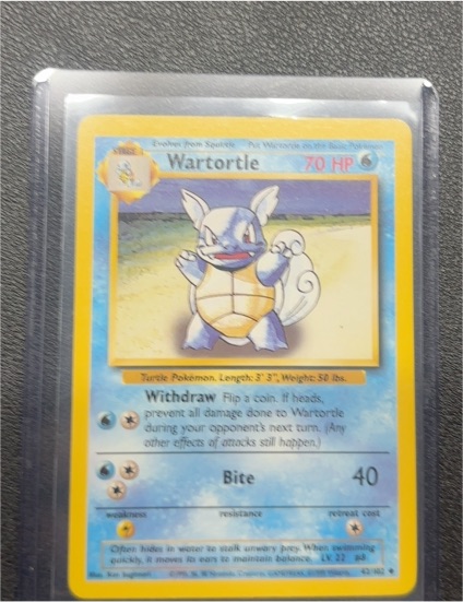 1999 Pokémon #42 Wartortle — front
