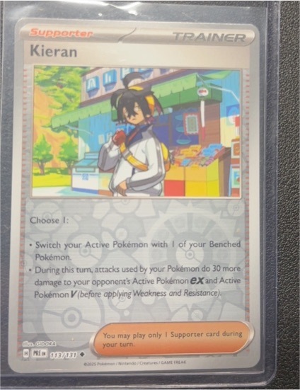 2023 Pokémon Scarlet & Violet Prismatic Evolutions #113 Kieran — front