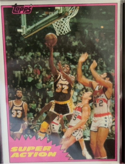 1981-82 Topps #109 Magic Johnson Super Action — front