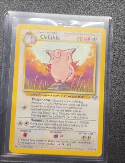 1999 Pokémon Jungle #17 Clefable — front