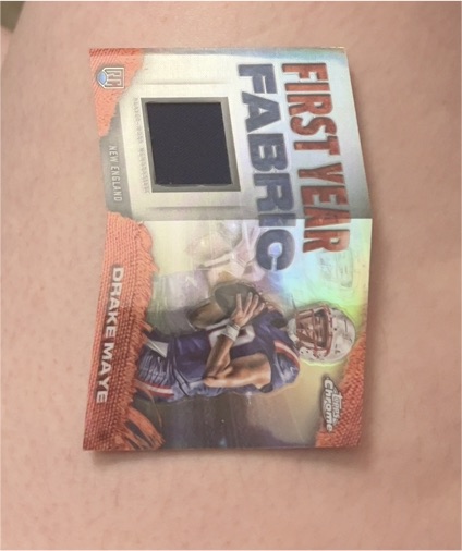 2024 Topps Chrome First Year Fabric #FYF-DM Drake Maye — front