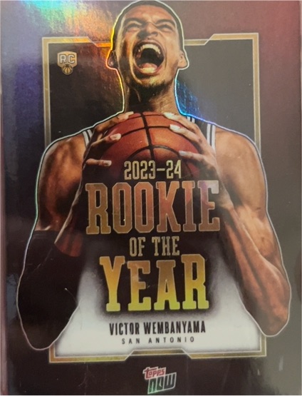 2023-24 Topps Now #VW-6 Victor Wembanyama Rookie of the Year — front