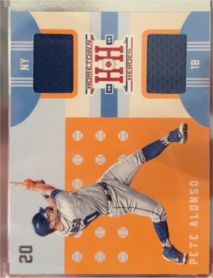2019 Panini Chronicles Hometown Heroes Dual Memorabilia #13 Pete Alonso — front