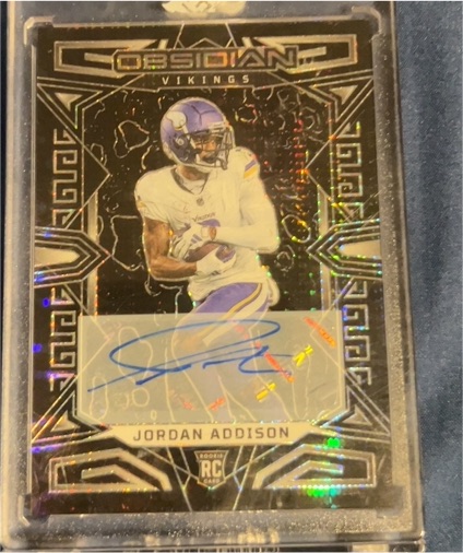 2023 Panini Obsidian #Jordan Addison Rookie Card — front