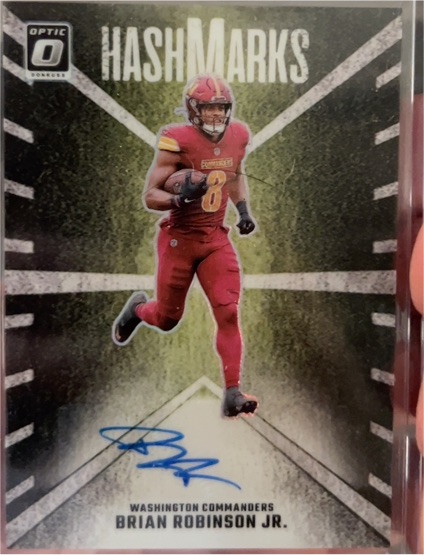 2024 Donruss Optic #HM-BRJ Brian Robinson Jr. HashMarks Auto — front