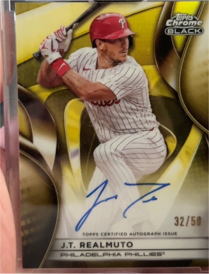 2025 Topps Chrome Black #CBA-JRE J.T. Realmuto — front