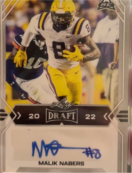 2022 Leaf Draft #BA-MN1 Malik Nabers — front