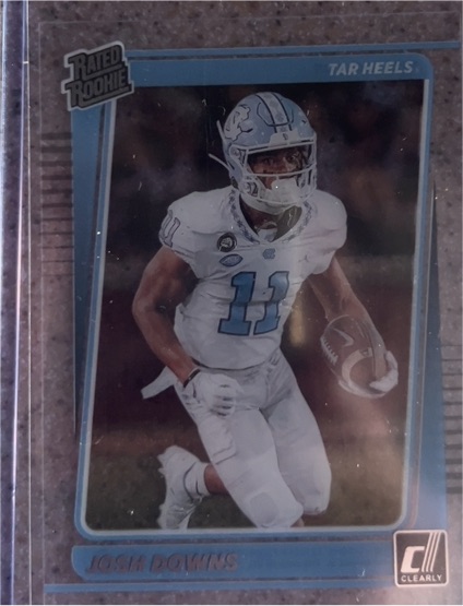 2023 Panini Chronicles Clearly Donruss Draft Picks #35 Josh Downs Rated Rookie — front