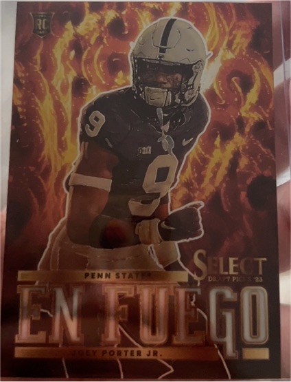 2023 Panini Select Draft Picks En Fuego #EF-JP Joey Porter Jr. — front